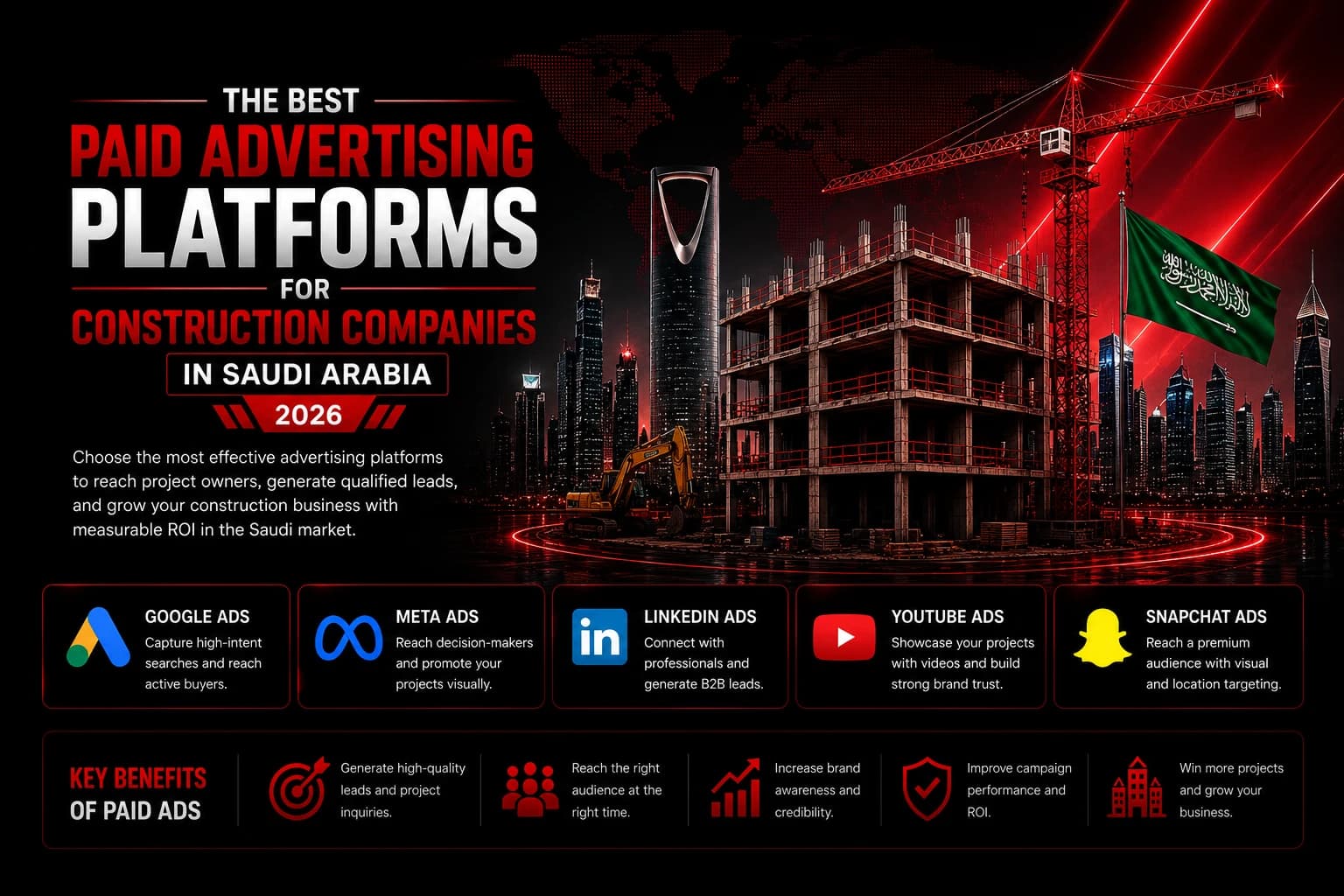 The Strongest Paid Advertising Platforms for Contracting Companies in Saudi Arabia 2026