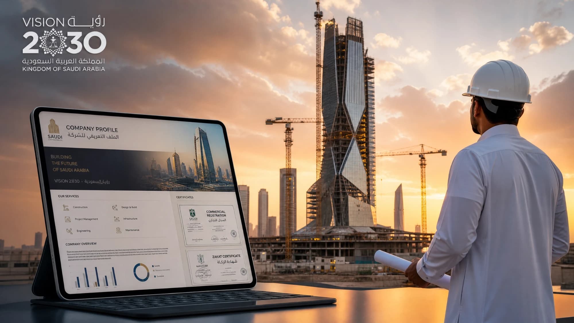 Building Professional Company Profiles for General Contracting Companies in Saudi Arabia